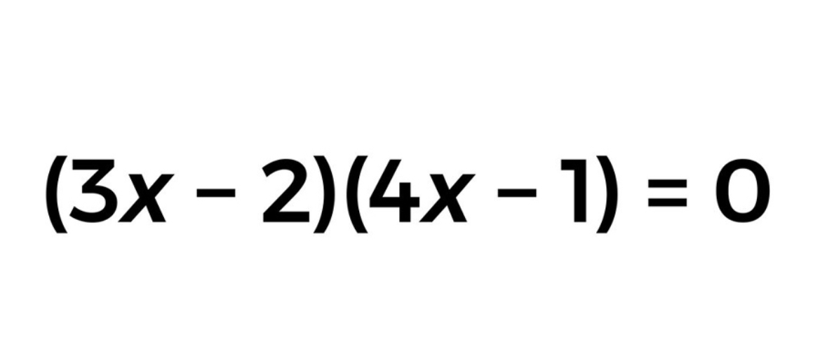 (3x-2)(4x-1)=0