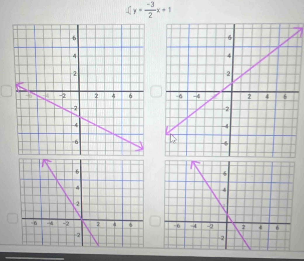 y= (-3)/2 x+1