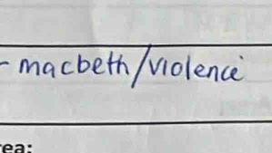 macbeth / violence