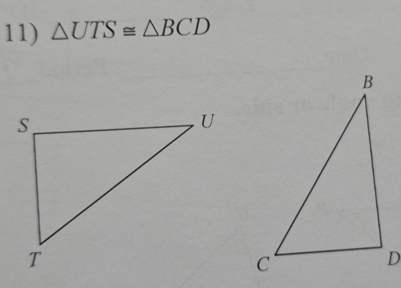 △ UTS≌ △ BCD