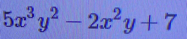 5x^3y^2-2x^2y+7