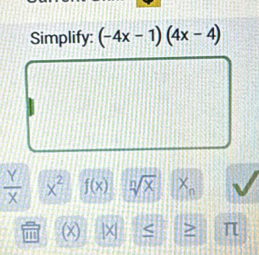  Y/X  x^2 f(x) sqrt[n](x) ×
 
118 (x) X < > π