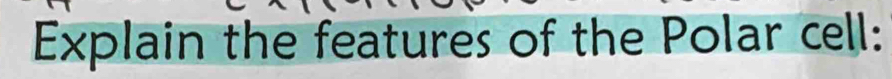 Explain the features of the Polar cell: