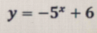 y=-5^x+6