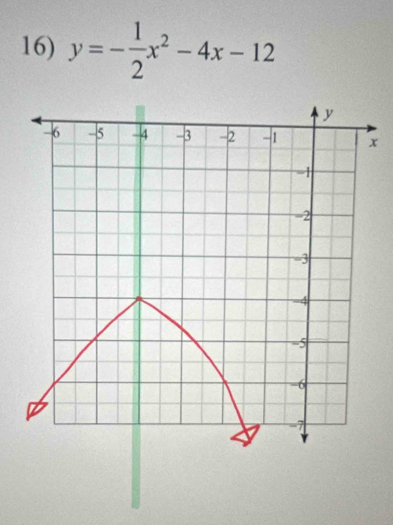 y=- 1/2 x^2-4x-12
x