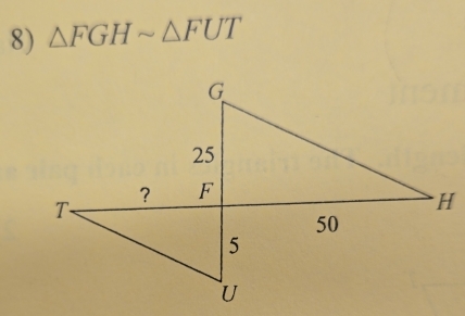 △ FGHsim △ FUT