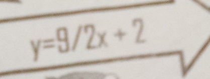 y=9/2x+2