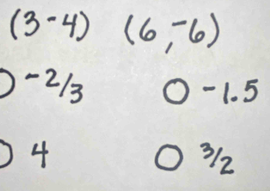 (3-4)(6,-6)
) -2/3
0-1.5
4
O2