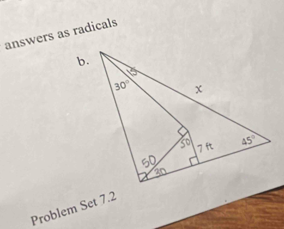 answers as radicals
b.
Problem Set 7.2