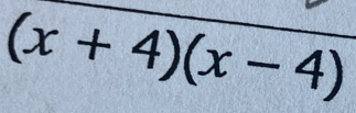 (x+4)(x-4)