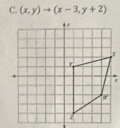 (x,y)to (x-3,y+2)