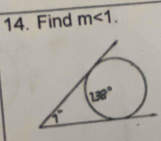 Find m<1.