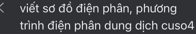 viết sơ đồ điện phân, phương 
trình điện phân dung dịch cuso4