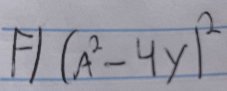 (A^2-4y)^2