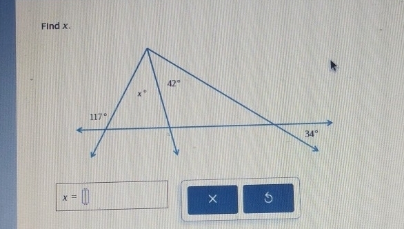 FInd x.
x=□
× 5