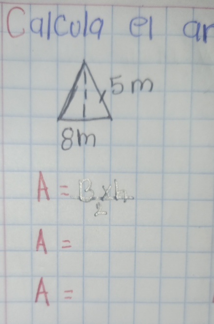 Calcola el an
A= (13* 1)/8 
A=
A=