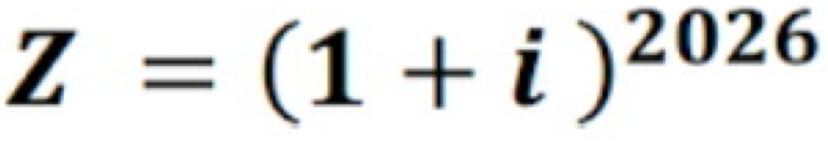 Z=(1+i)^2026