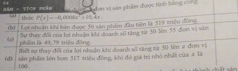 04
ăng cong
nh  chất sản