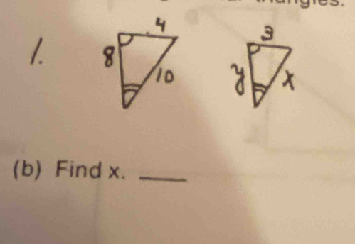 Find x._