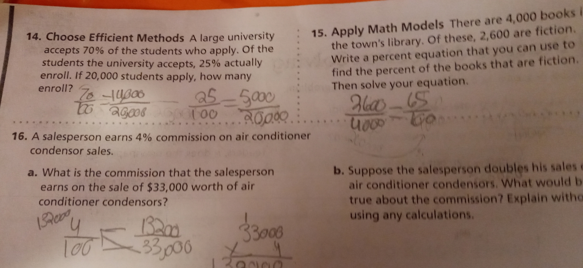Choose Efficient Methods A large university 15. Apply Math Models There ...