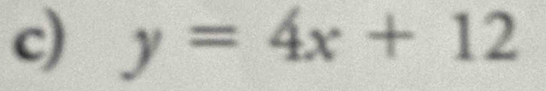 y=4x+12