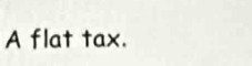 A flat tax.