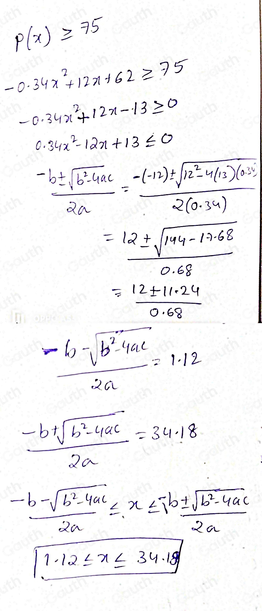 Solved: tires produced, in thousands: The graph of the function P(x)=-0 ...