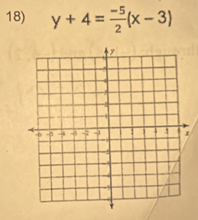 y+4= (-5)/2 (x-3)