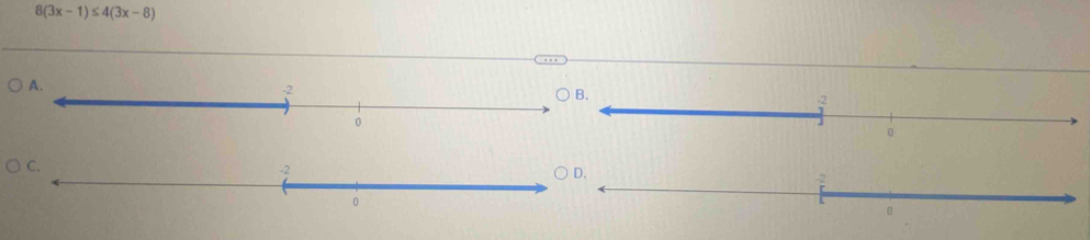 (3x-1)≤ 4(3x-8)