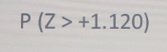 P(Z>+1.120)