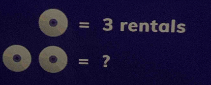 =3 rentals 
= ?