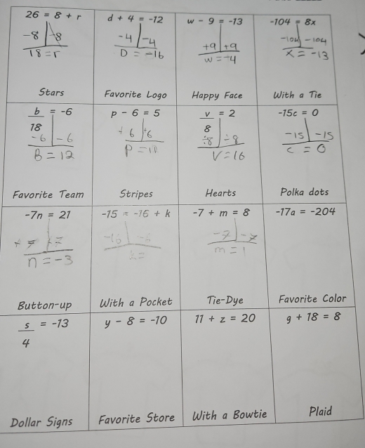 26=8+r d+4=-12 w-9=-13 -104=8x
F
Br
Do