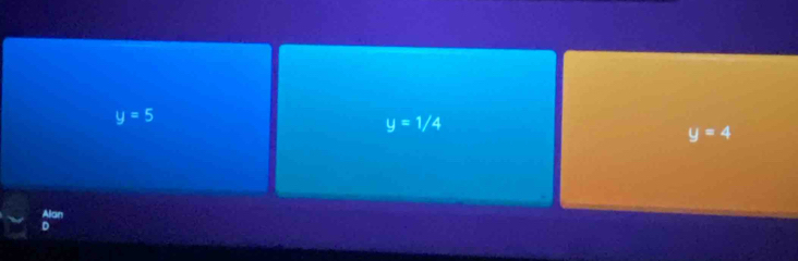 y=5
y=1/4
y=4