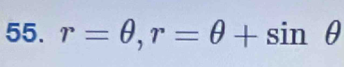 r=θ , r=θ +sin θ