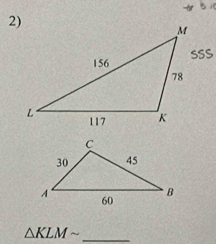 SSS 
_
△ KLMsim