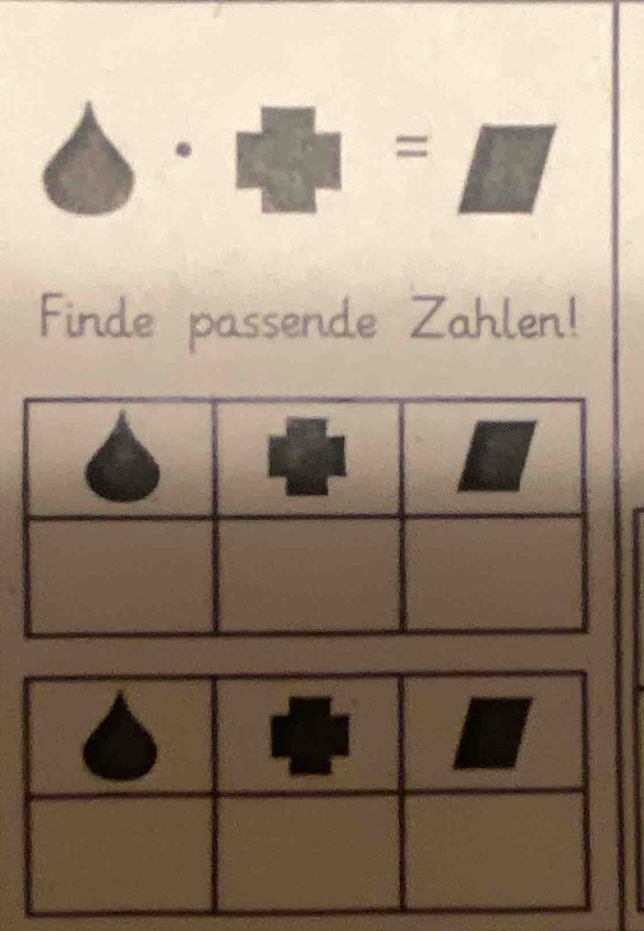 =□
Finde passende Zahlen!