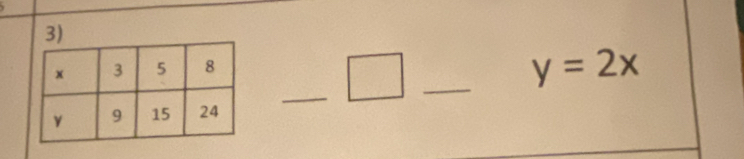 square _
y=2x