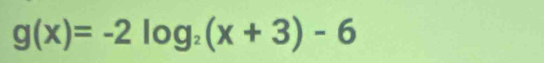 g(x)=-2log _2(x+3)-6