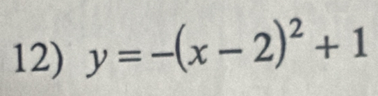 y=-(x-2)^2+1