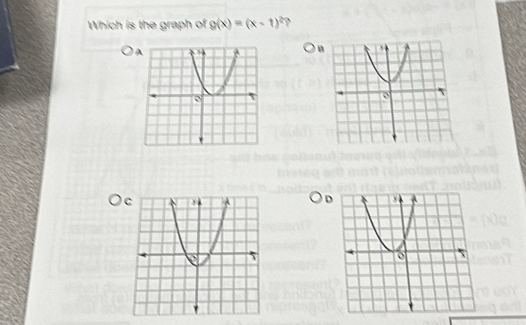 Which is the graph of g(x)=(x-1)^2 9