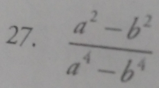  (a^2-b^2)/a^4-b^4 