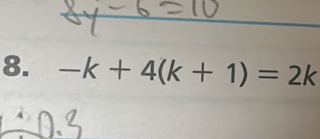 -k+4(k+1)=2k