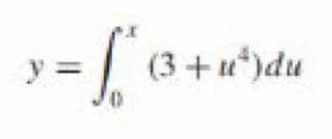 y=∈t _0^(x(3+u^4))du