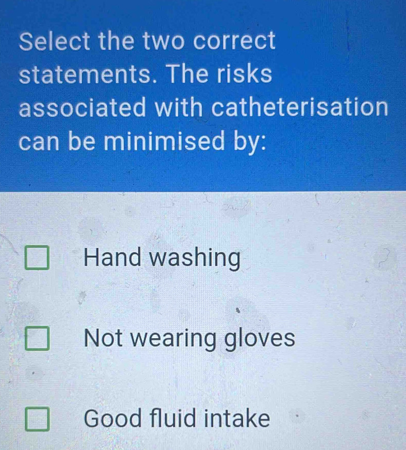 Solved: Select the two correct statements. The risks associated with ...