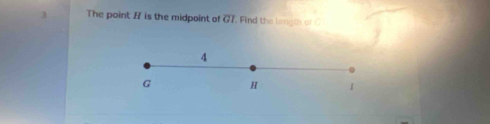 The point / is the midpoint of overline GI , Find the langth of C
4
G H I