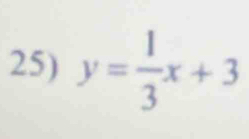 y= 1/3 x+3