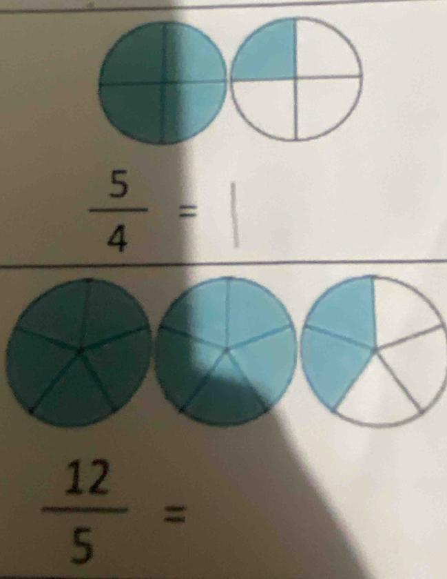  5/4 =
 12/5 =