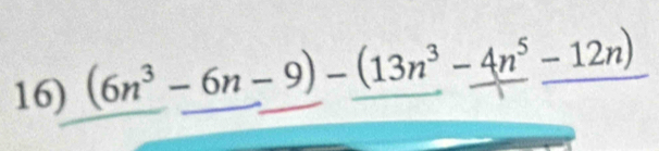 (6n^3-6n-9)-(13n^3-4n^5-12n)