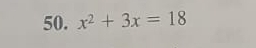 x^2+3x=18