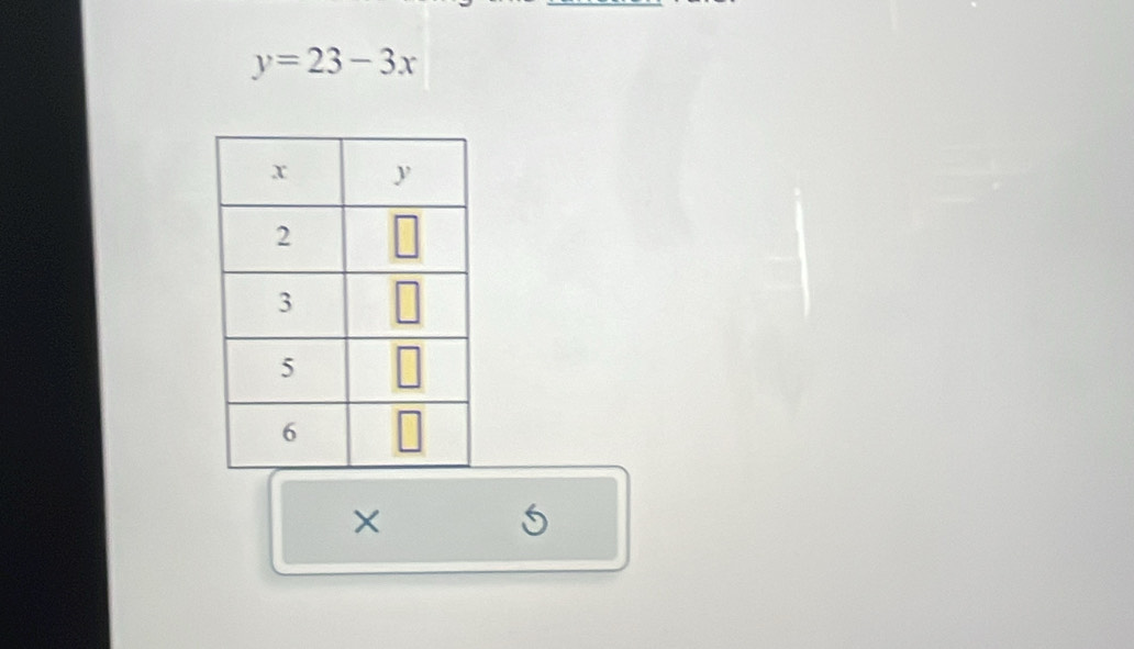 y=23-3x
×